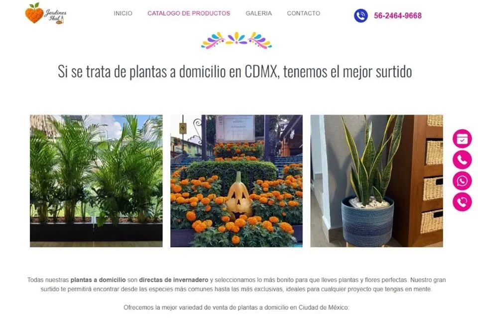 Jardines Ikal opera al sur de CDMX, pero realiza envíos a toda la metrópoli, incluso cuenta con distribución nacional.
