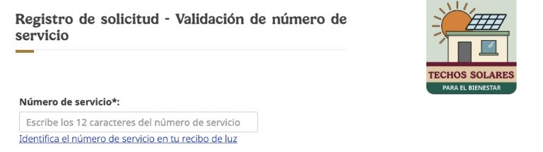 Uno de los pasos para incribirse al programa Techos Solares es ingresando el número del recibo de luz