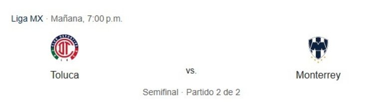 toluca vs monterrey a que hora donde ver en vivo semifinal vuelta liga mx torneo apertura 2025