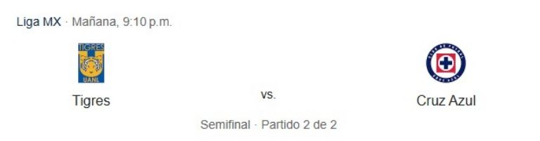 tigres vs cruz azul en vivo a que hora ver donde ver canal liga mx semifinal vuelta