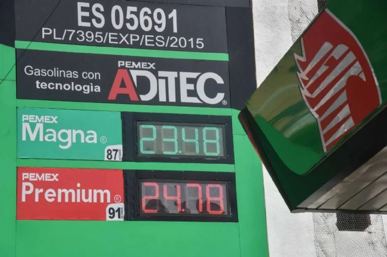 Gráfica de precios de gasolina