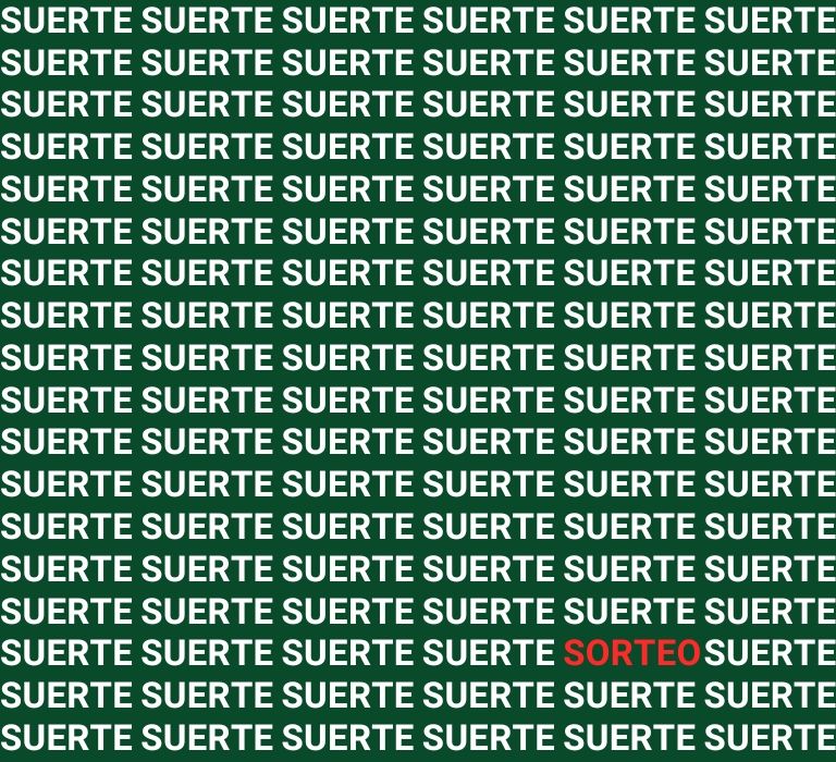 Imagen detallada de un acertijo visual para encontrar la palabra SORTEO