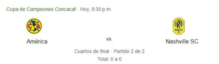 América vs Nashville a qué hora dónde ver en vivo partido Concachampions