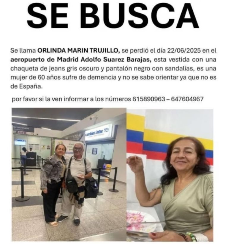 Restos de Orlinda hallados cerca de la R-2