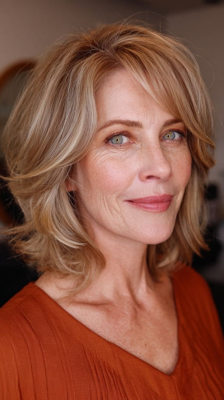 Ejemplo de cabello rubio beige luminoso