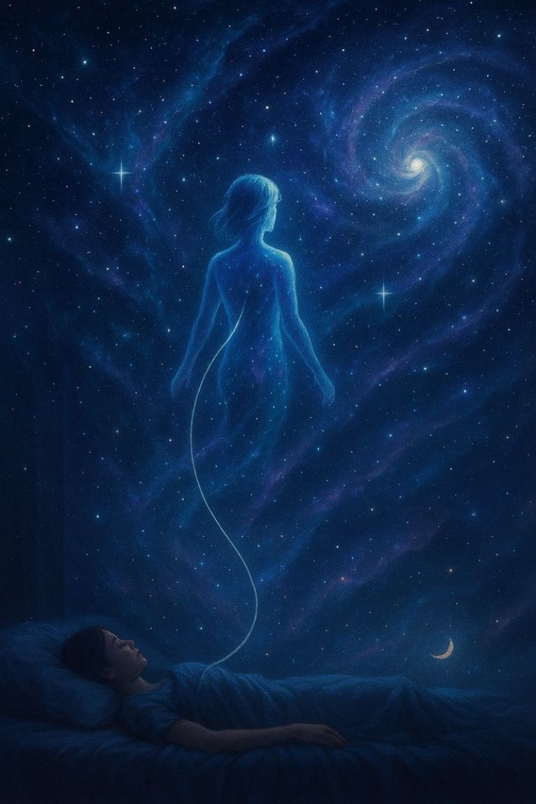 Ilustración representando los siete arquetipos del alma en diferentes poses y contextos.