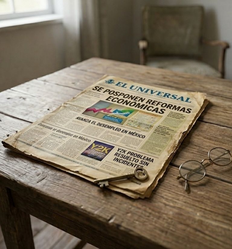 Cesta de periódico hecha a mano