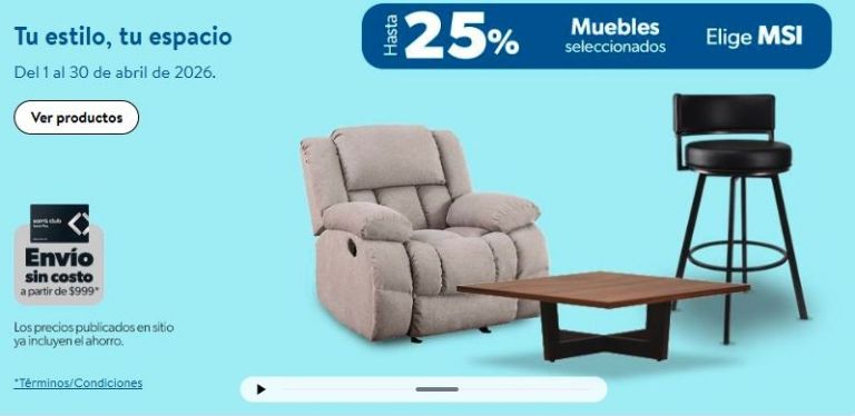 Muebles en oferta en Sam's Club