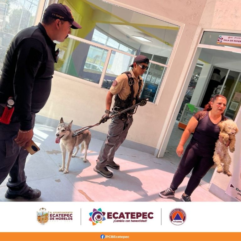 Anciana rescatada con sus perros en Ecatepec