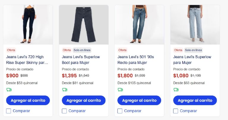 Pantalones Levi’s en promoción en Coppel