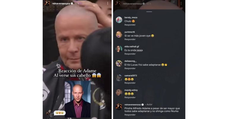 Alfredo Adame con la cabeza rapada y comparación con Lex Luthor