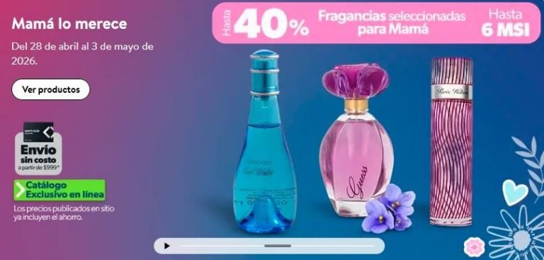 Descuento fragancias Día de las Madres Sam's Club
