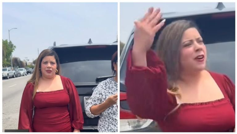 Latina desafía ICE tras choque; video causa furor.