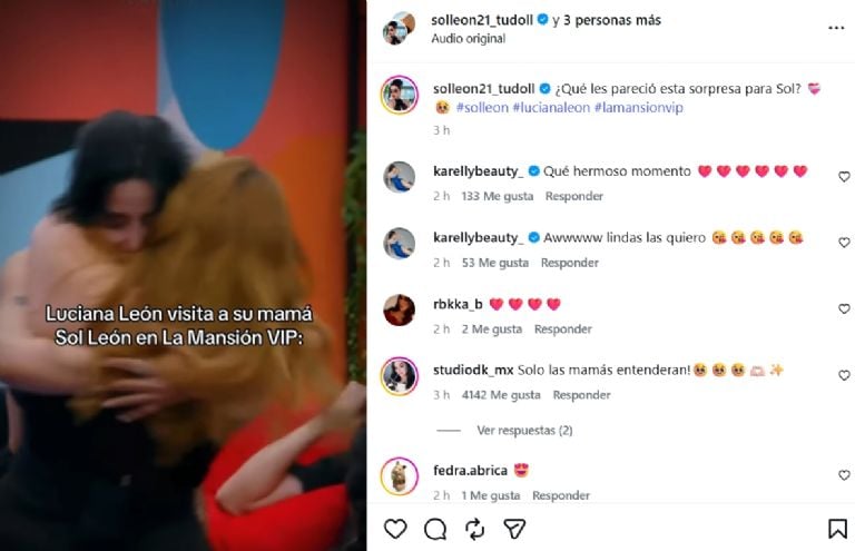Sol y Luciana León: familia en La Mansión VIP.