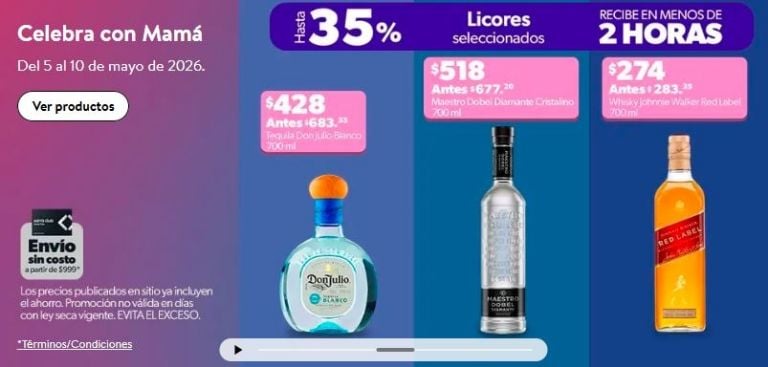 Promoción de licores en Sam's Club