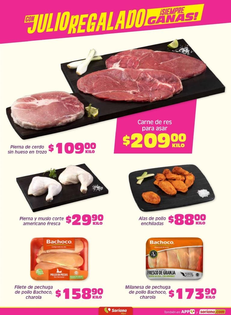 Promoción de carne de res en Soriana