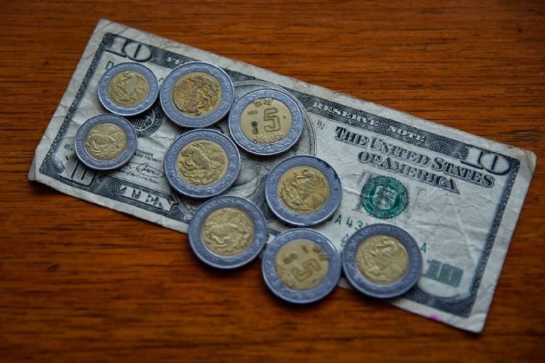 Gráfico del comportamiento del dólar frente a otras divisas