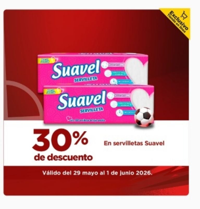 Servilletas Suavel en promoción Chedraui