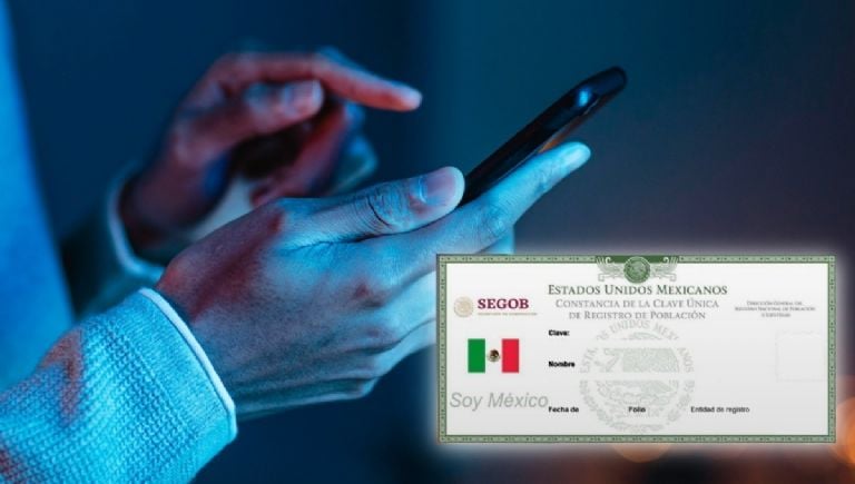 Ilustración de un chip SIM y una CURP