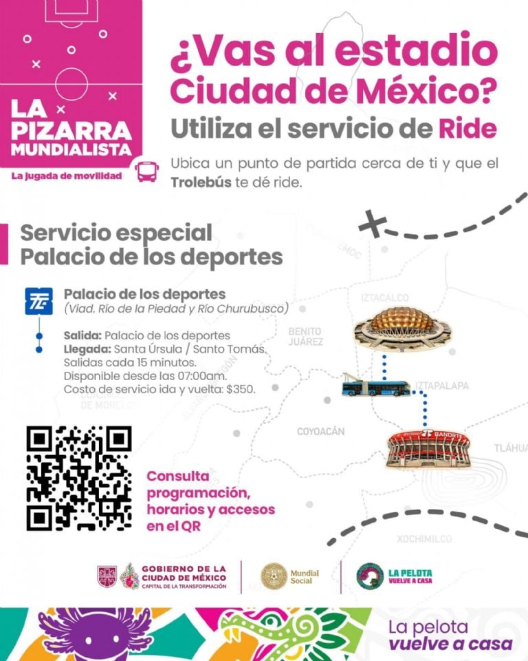 Rutas y costos traslado AICM-Estadio CDMX