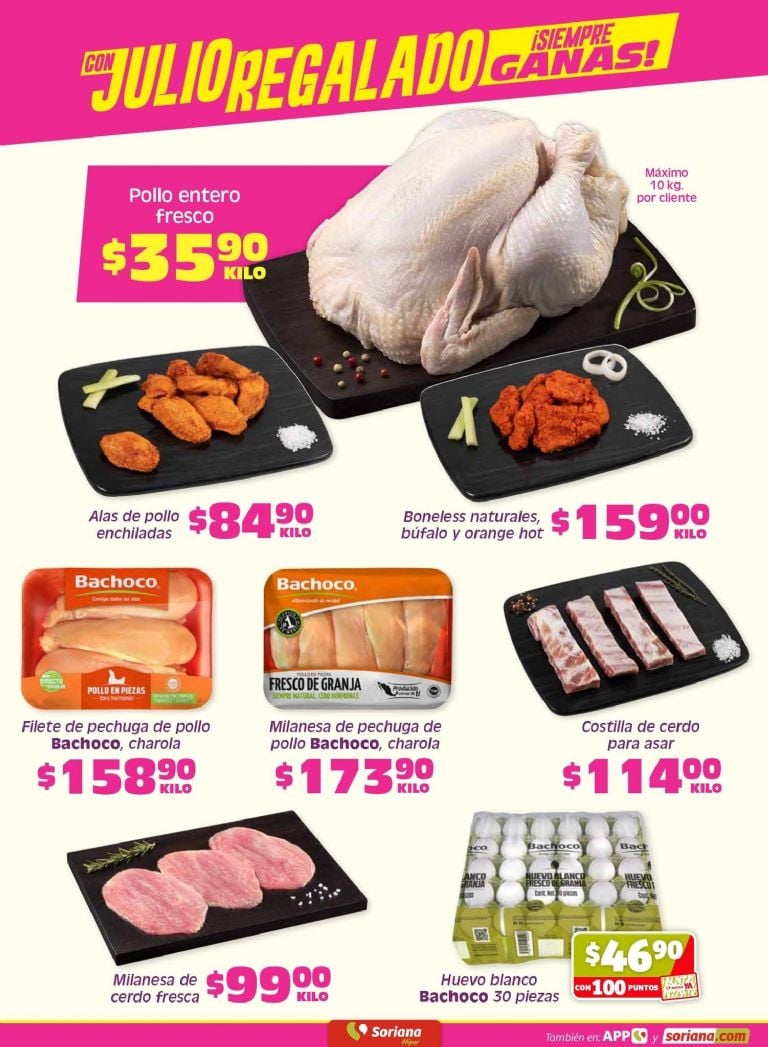 Promoción Julio Regalado Soriana Carnes Pescados Mariscos