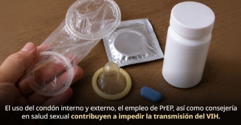 Persona tomando medicación PrEP para la prevención del VIH