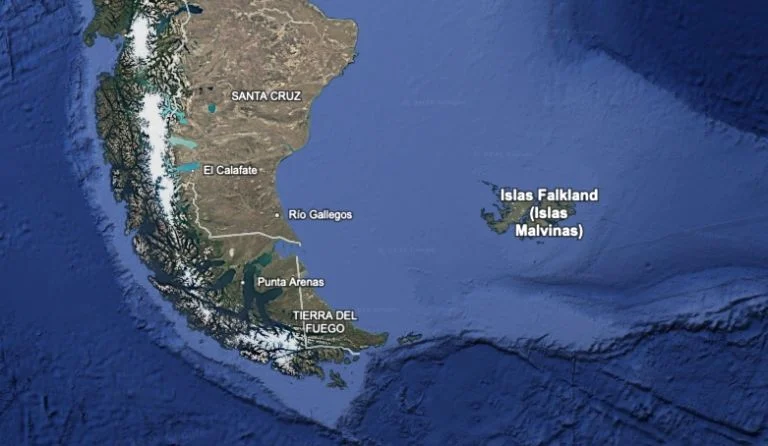Mapa de las Islas Malvinas