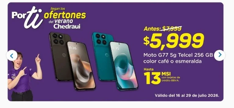 Smartphones en oferta Chedraui